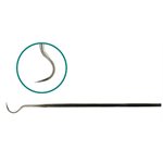 Dental Pick - Stainless Steel, 5" Length, Curved Tip (each)